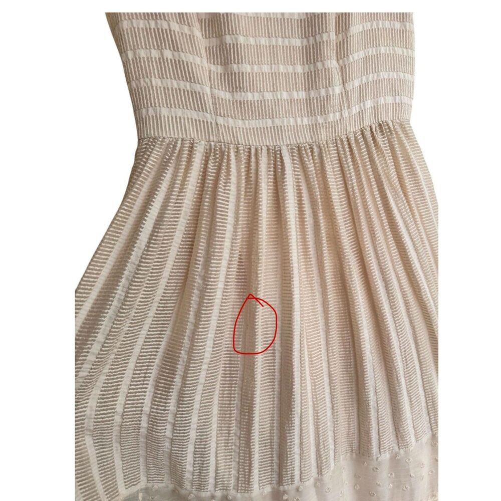 Anthropologie Moulinette Soeurs Poema Lace Dress Cream Ivory Midi Fit Flare 10 - Picture 8 of 8